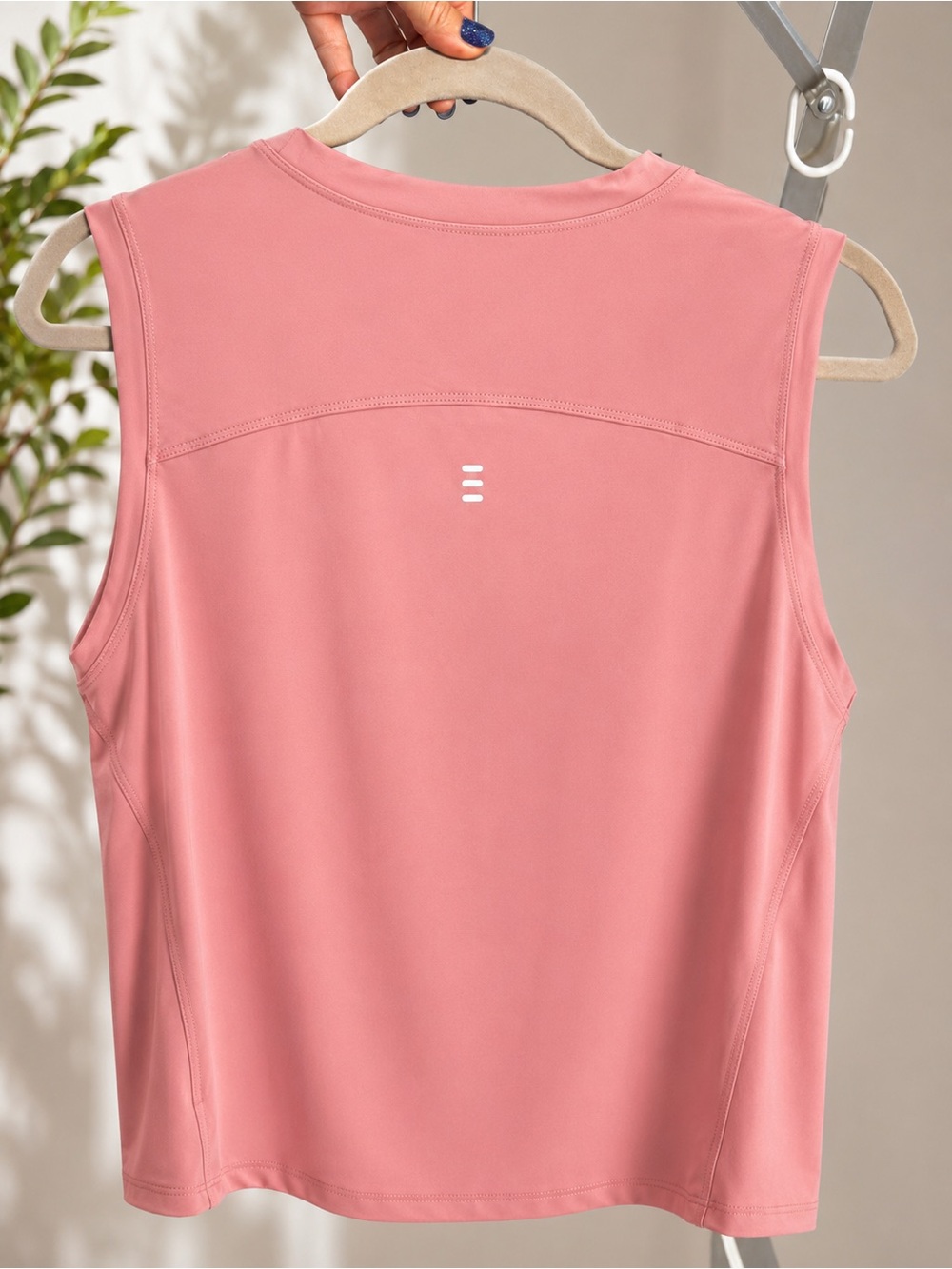 Lotus Graphic Sleeveless Performance Tank Top Pink | Moisture-Wicking Medium - Picture 4 of 4